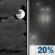 Saturday Night: Mostly Cloudy then Slight Chance Light Rain