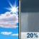 Friday: Isolated rain showers after 4pm. Mostly sunny, with a high near 49. Southwest wind 5 to 10 mph. Chance of precipitation is 20%. Friday: Mostly Sunny then Isolated Rain Showers