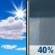 Thursday: A chance of rain showers after 4pm. Mostly sunny, with a high near 55. Southwest wind 10 to 15 mph, with gusts as high as 25 mph. Chance of precipitation is 40%. Thursday: Mostly Sunny then Chance Rain Showers