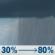 Thursday: Rain showers. Mostly cloudy, with a high near 58. Thursday: Rain Showers